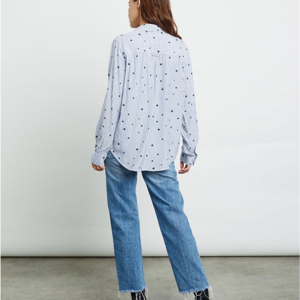 NWT Rails Rocsi Flocked Star Print Shirt - Picture 2 of 5